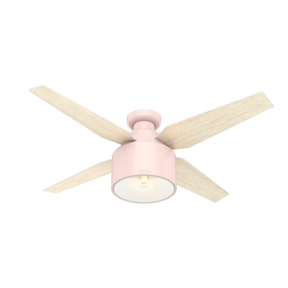 Hunter Cranbrook 52 In Led Low Profile Indoor Blush Pink Ceiling