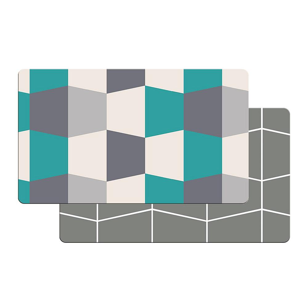 Rectangle Professionally Clean Plastic Kitchen Rugs Mats Premium Reversible Memory Foam 18 In X 30 Anti Fatigue Kitchen Mat