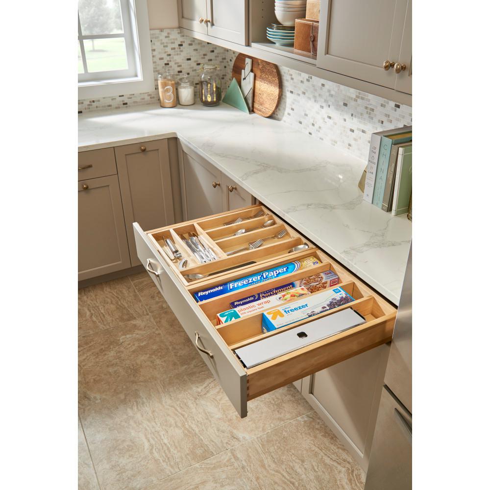 Rev A Shelf 28 5 In Tiered Cutlery Drawer With Soft Close Slides