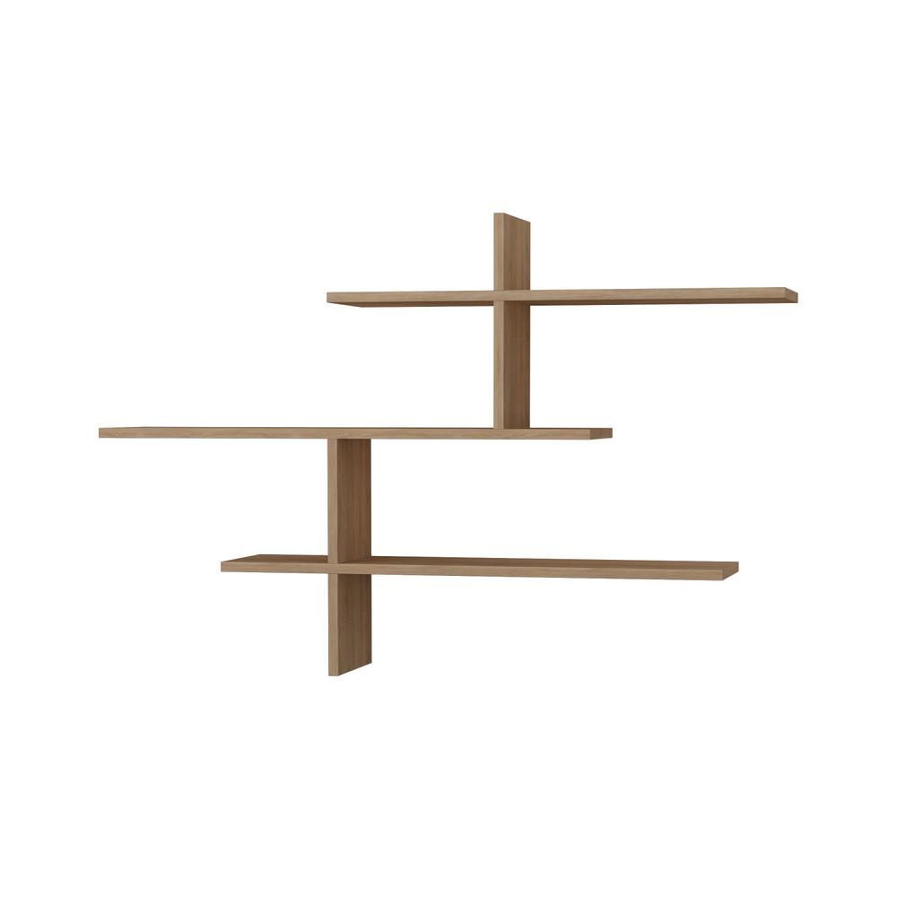 Webster Oak Mid Century Modern Wall Shelf