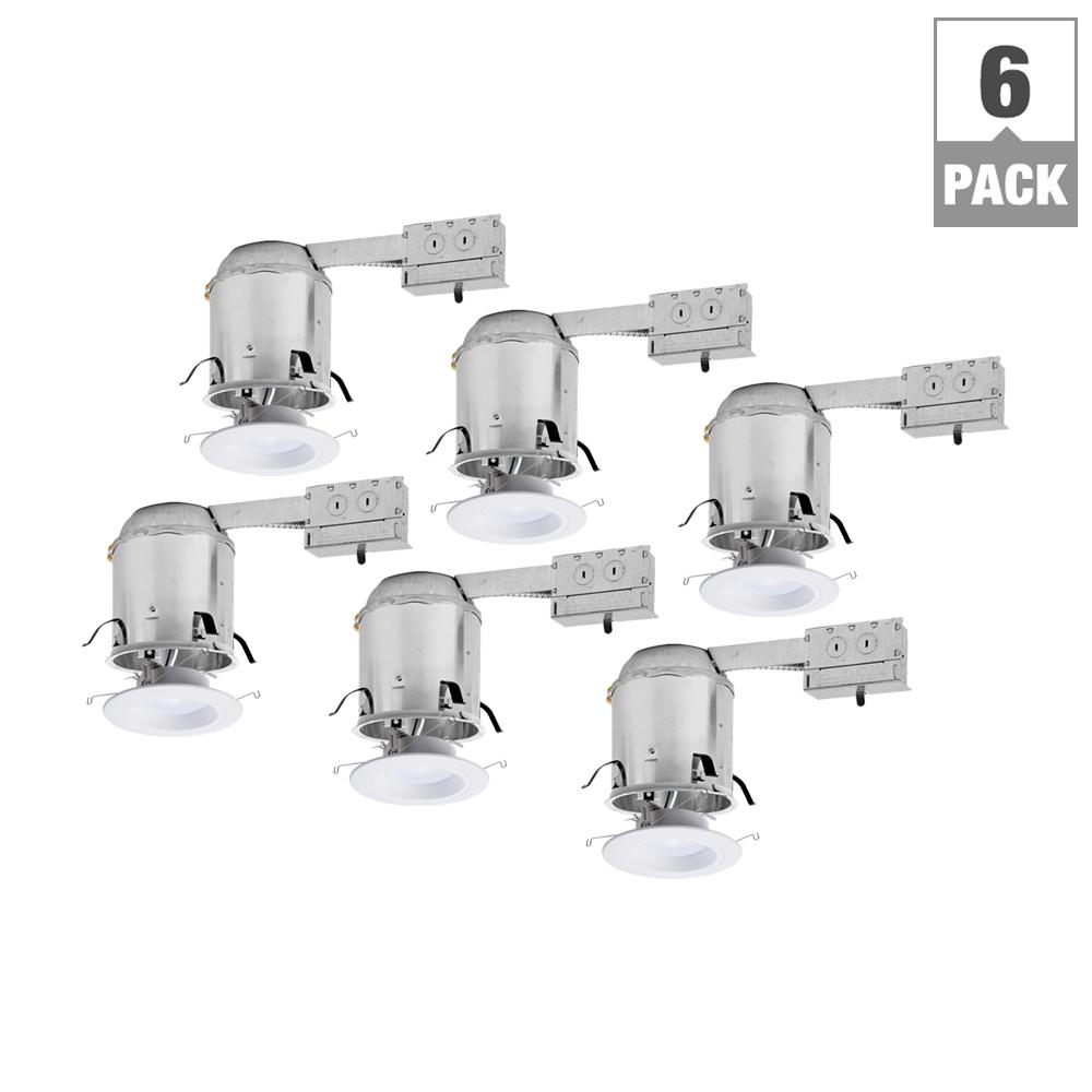 Globe Electric 6 in. White Round Recessed Lighting Kit (10Pack