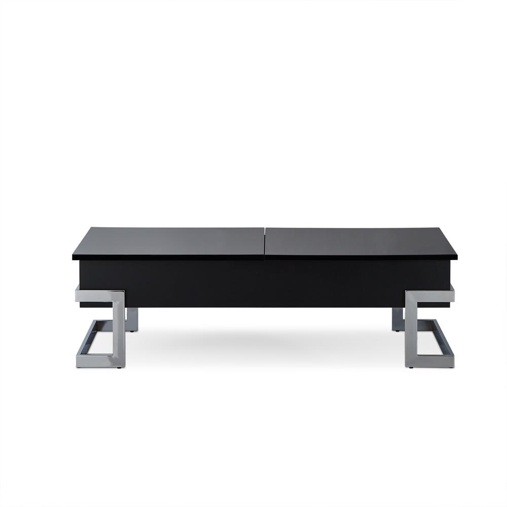 Lift Top Black Coffee Tables Accent The Home Depot Calnan Black And Chrome Coffee Table