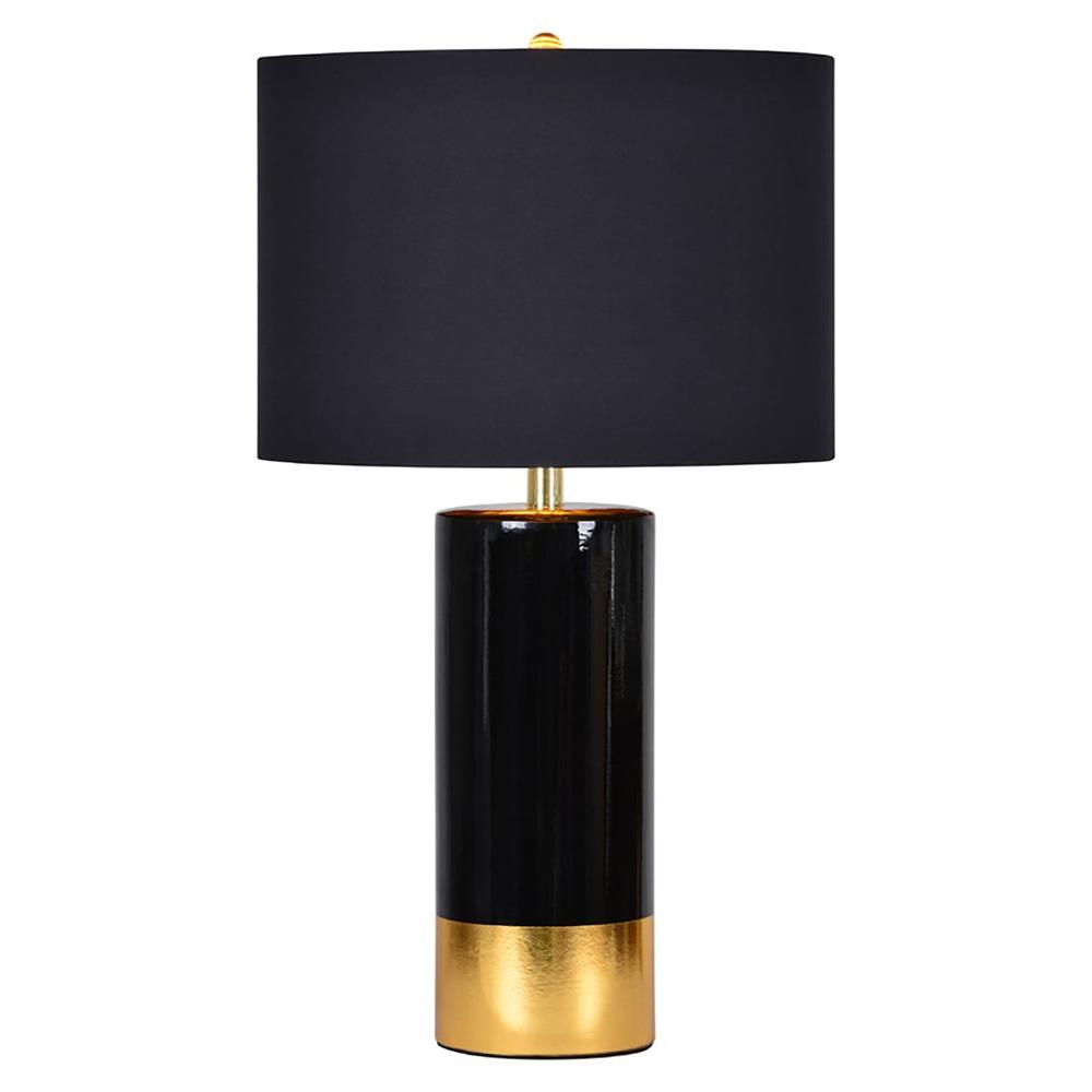 Black and gold table lamp