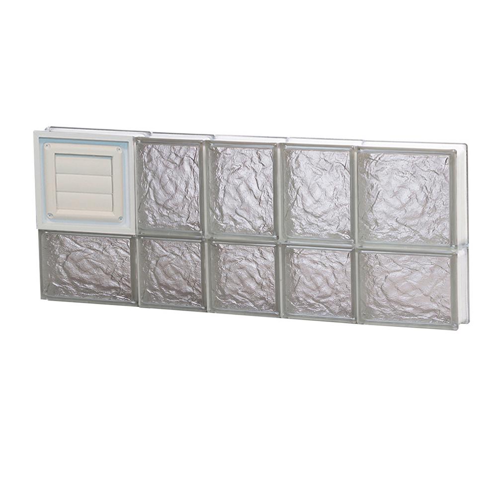 Clearly Secure 3275 In X 135 In X 3125 In Frameless Ice Pattern Glass Block Window With 3468