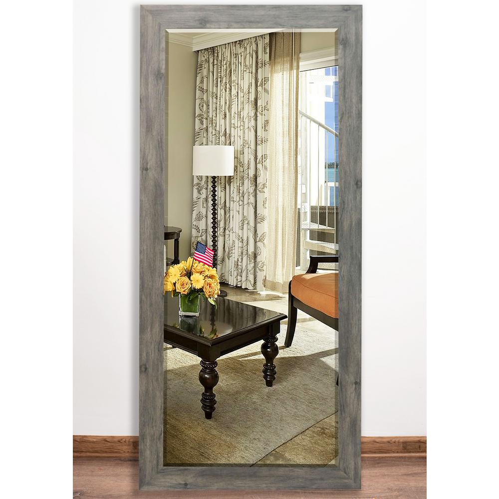 32 in. x 65.5 in. Gray Barnwood Beveled Full Body MirrorH064BT The
