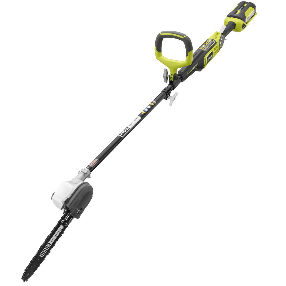 Ryobi 10 In 40 Volt Lithium Ion Cordless Pole Saw 2 6 Ah Battery And