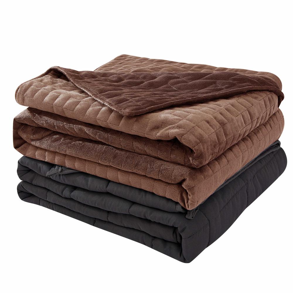 Sutton Home Fashions 15 lbs Microfiber Weighted Blanket with Plush