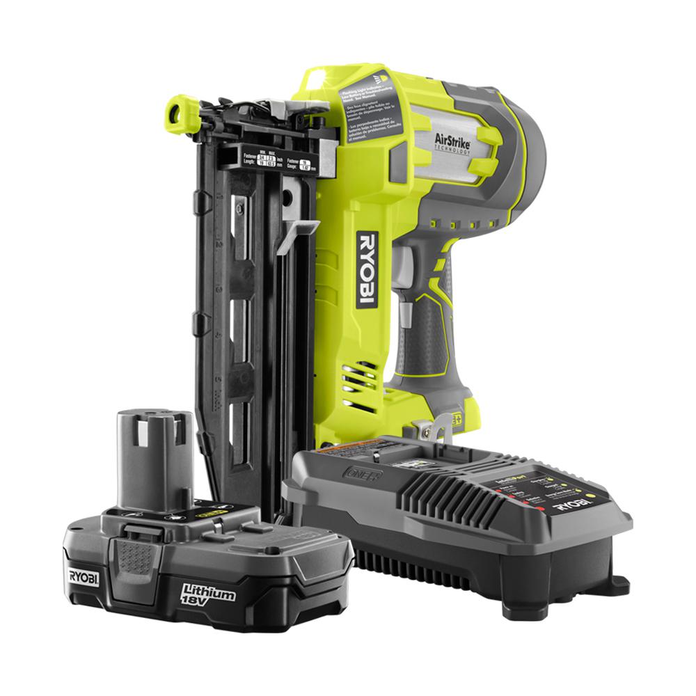 18Volt ONE+ AirStrike 16Gauge 21/2 in Straight Finish Nailer Kit By