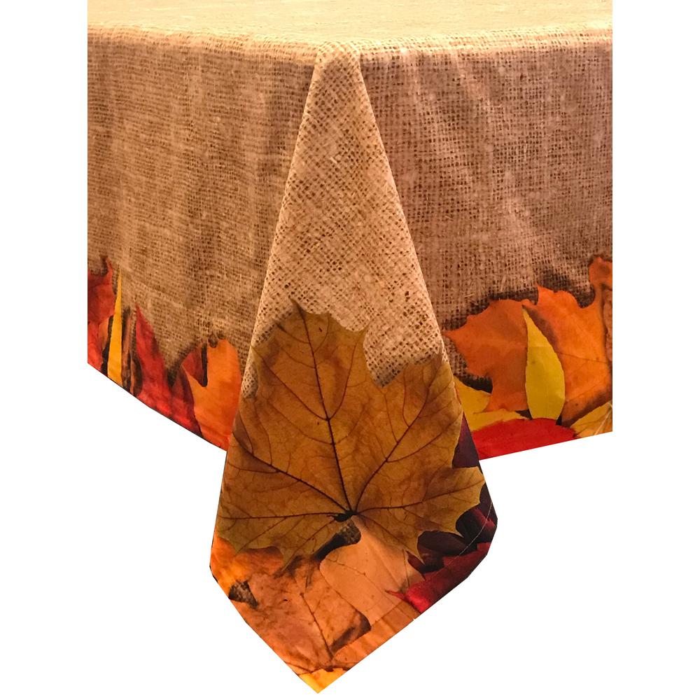 Lintex Homespun Fringed 70 in. Round Chocolate 100 Cotton Tablecloth