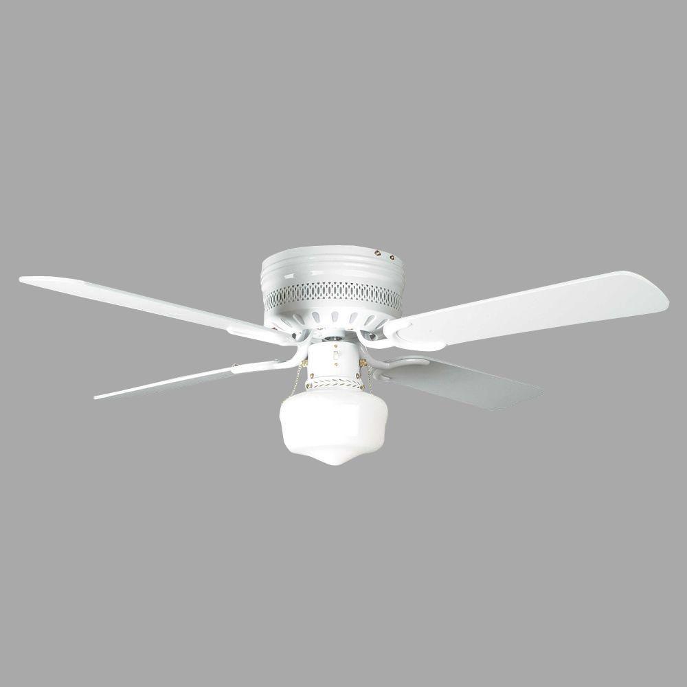 Radionic Hi Tech Palilly 42 In White Ceiling Fan With Light Kit