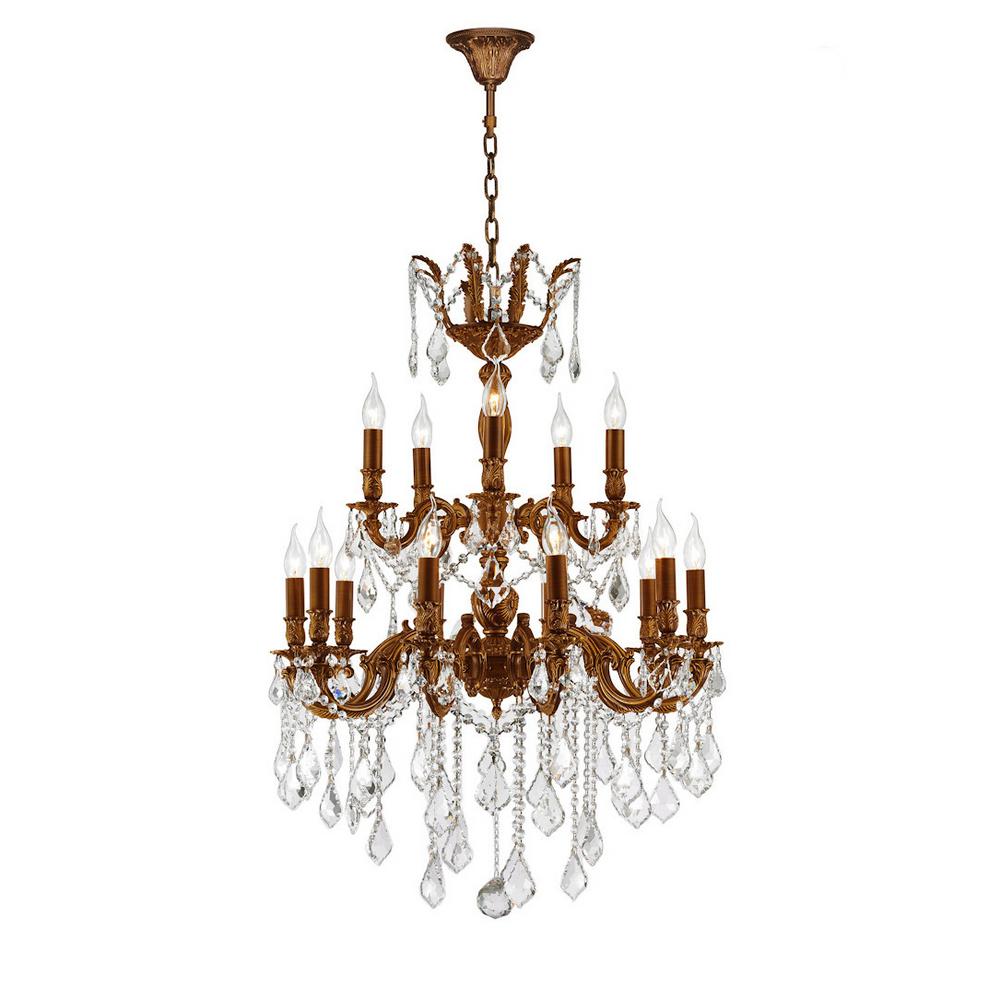 Gold Clearance Lighting The Home Depot Versailles 18 Light French Gold Chandelier With Clear Crystal