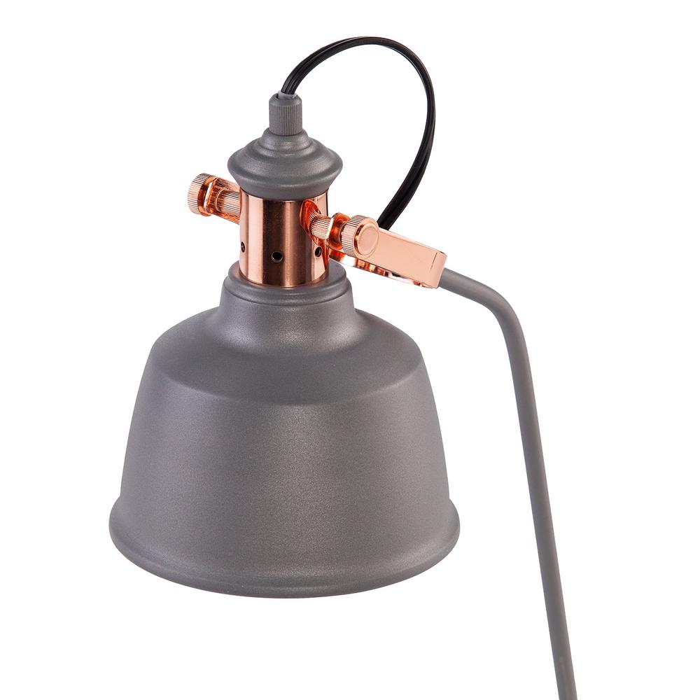 grey and rose gold table lamp