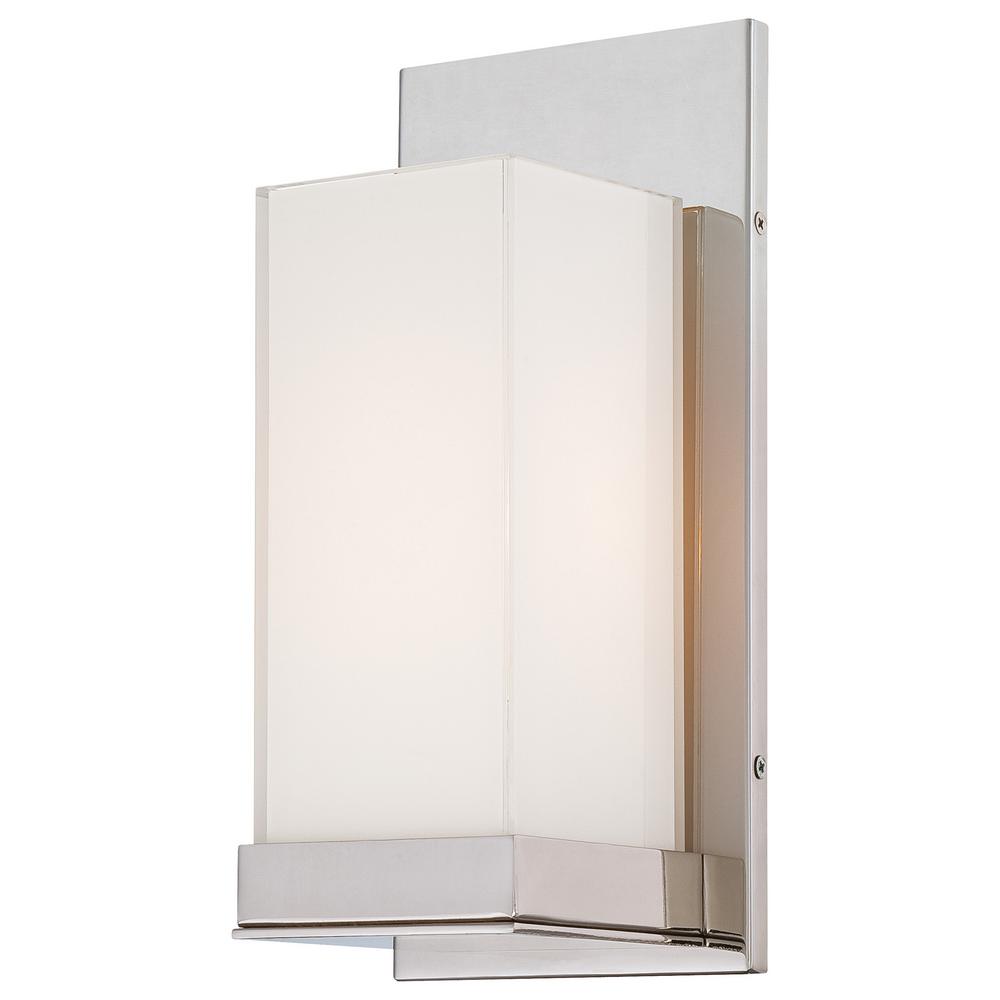George Kovacs 1 Light Polished Nickel Wall Sconce P1700 613 The 1 Light Polished Nickel Wall Sconce