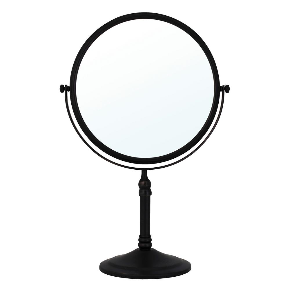 Modona 8 In 2 Sided 1x And 5x Brass 14 Counter Top Magnifying Makeup Mirror Rubbed Bronze