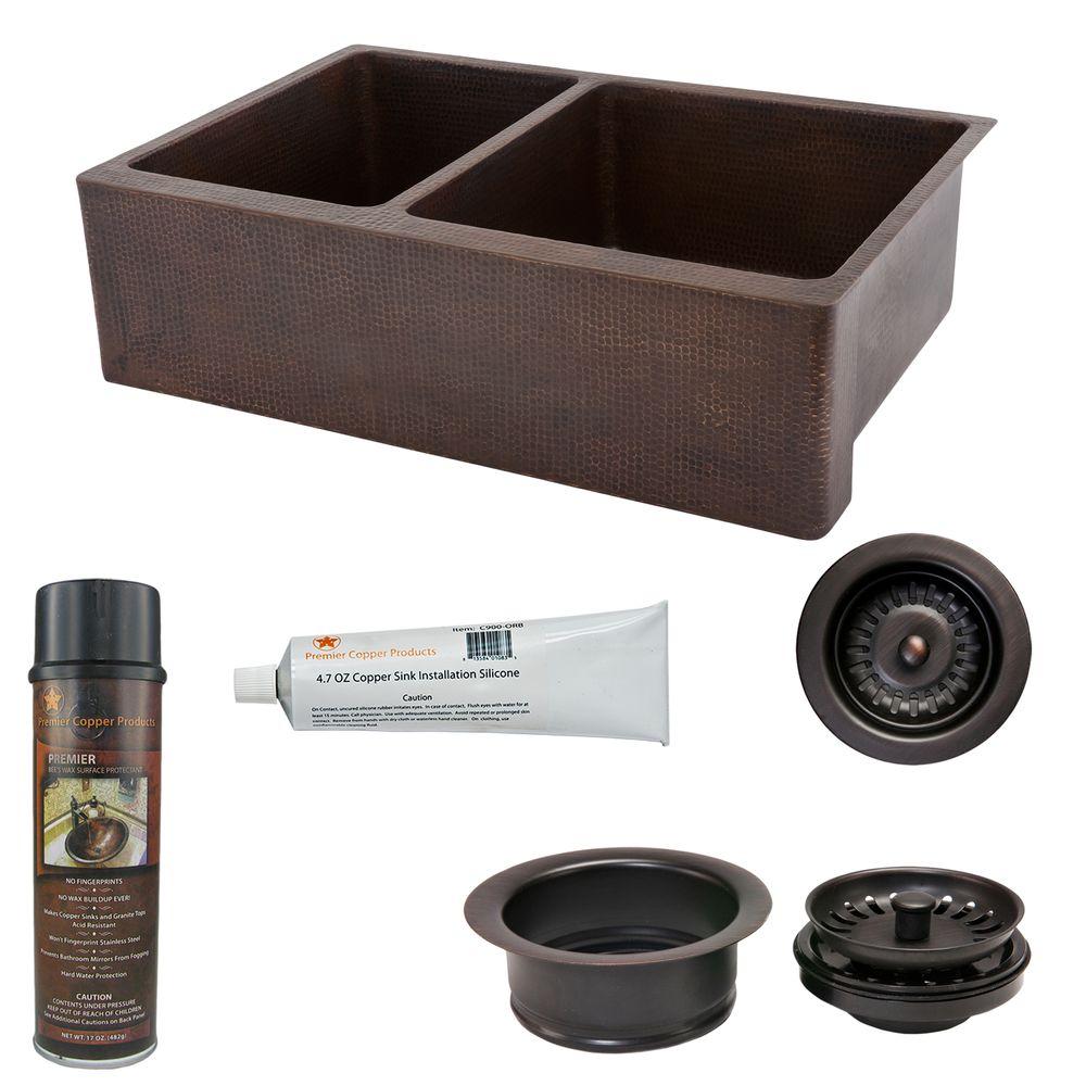 Premier Copper Products Farmhouse A Front Hammered 33 Farmhouse A Front Hammered Copper
