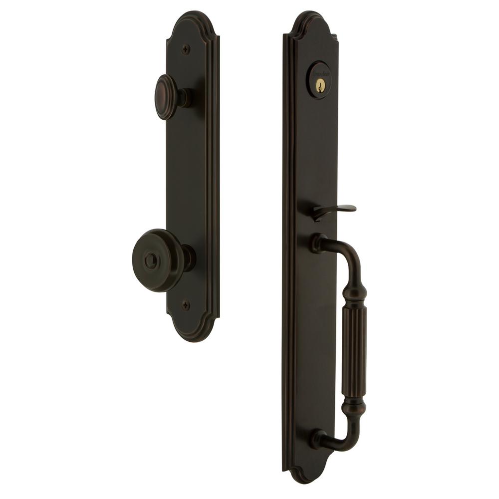 Grandeur Arc 1 Piece 2 3 8 In Backset Timeless Bronze Door