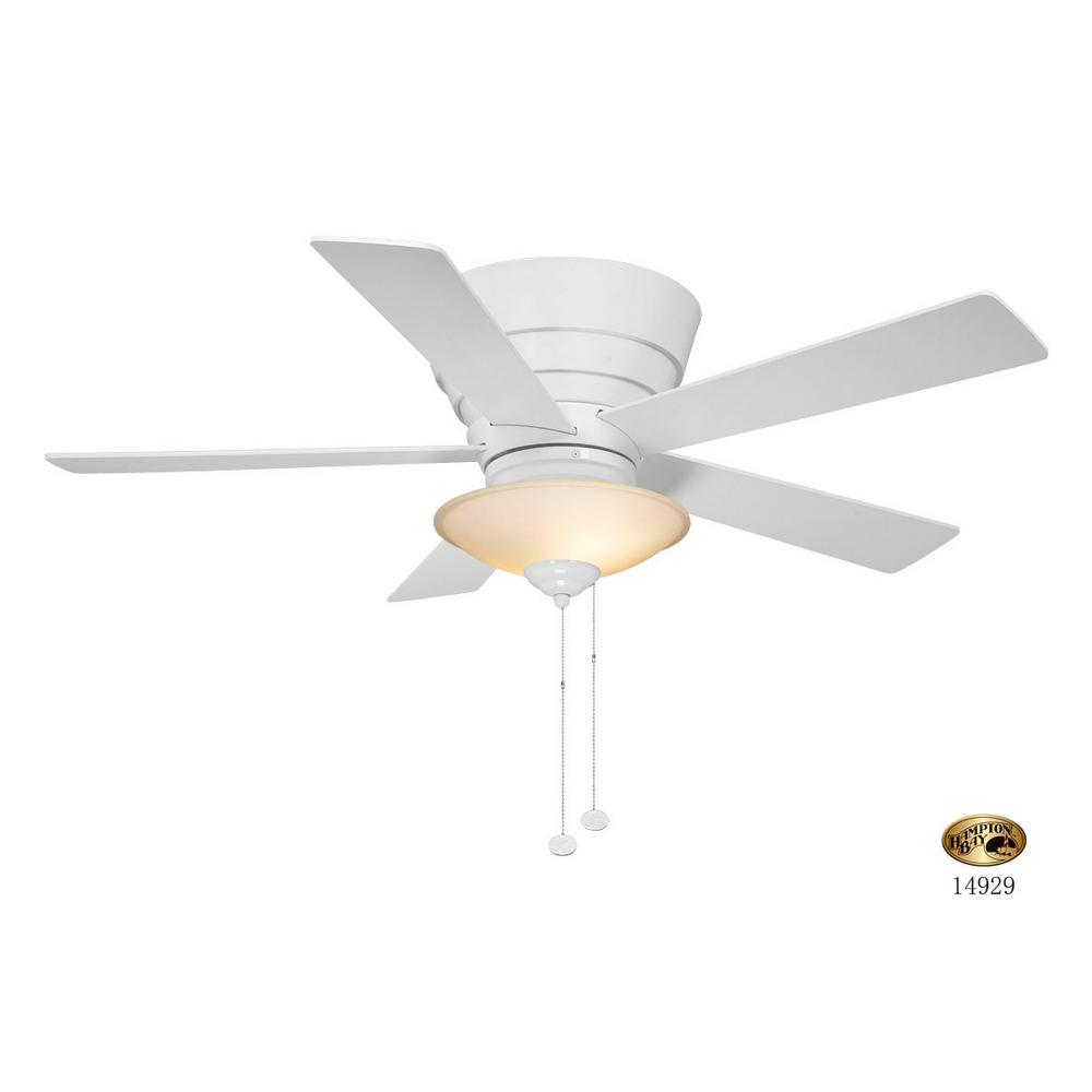 Hampton Bay Andross 48 In Indoor White Ceiling Fan With Light Kit