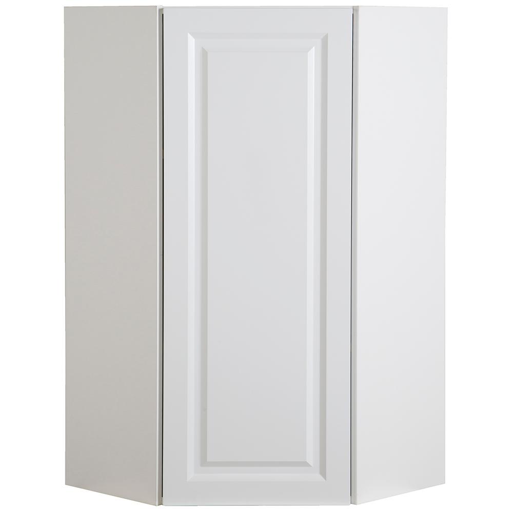Hampton Bay Benton Assembled 23 64x42 01x11 75 In Corner Wall Cabinet White
