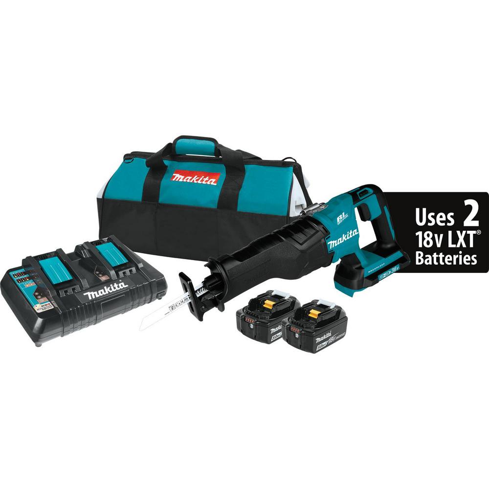 1 x DC18RC et étui Makita 18 V LXT DJR186 Scie Alternative et 1 x BL1840