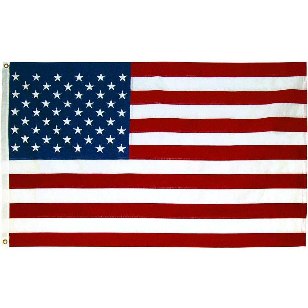 Seasonal Designs 3 ft. x 5 ft. Polycotton U.S. Flag RF3PC The Home Depot