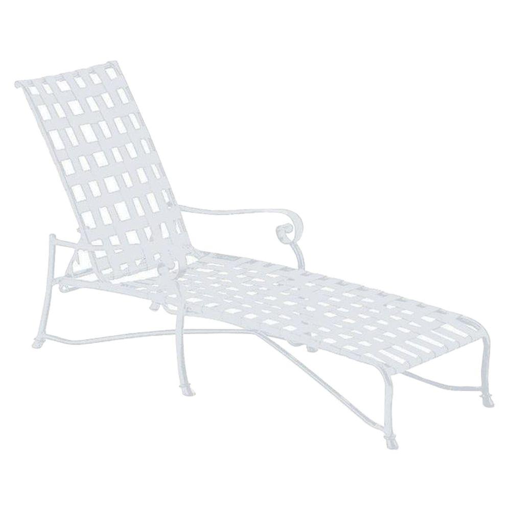 Tradewinds Vallero Crossweave Contract White Patio Chaise LoungeHD