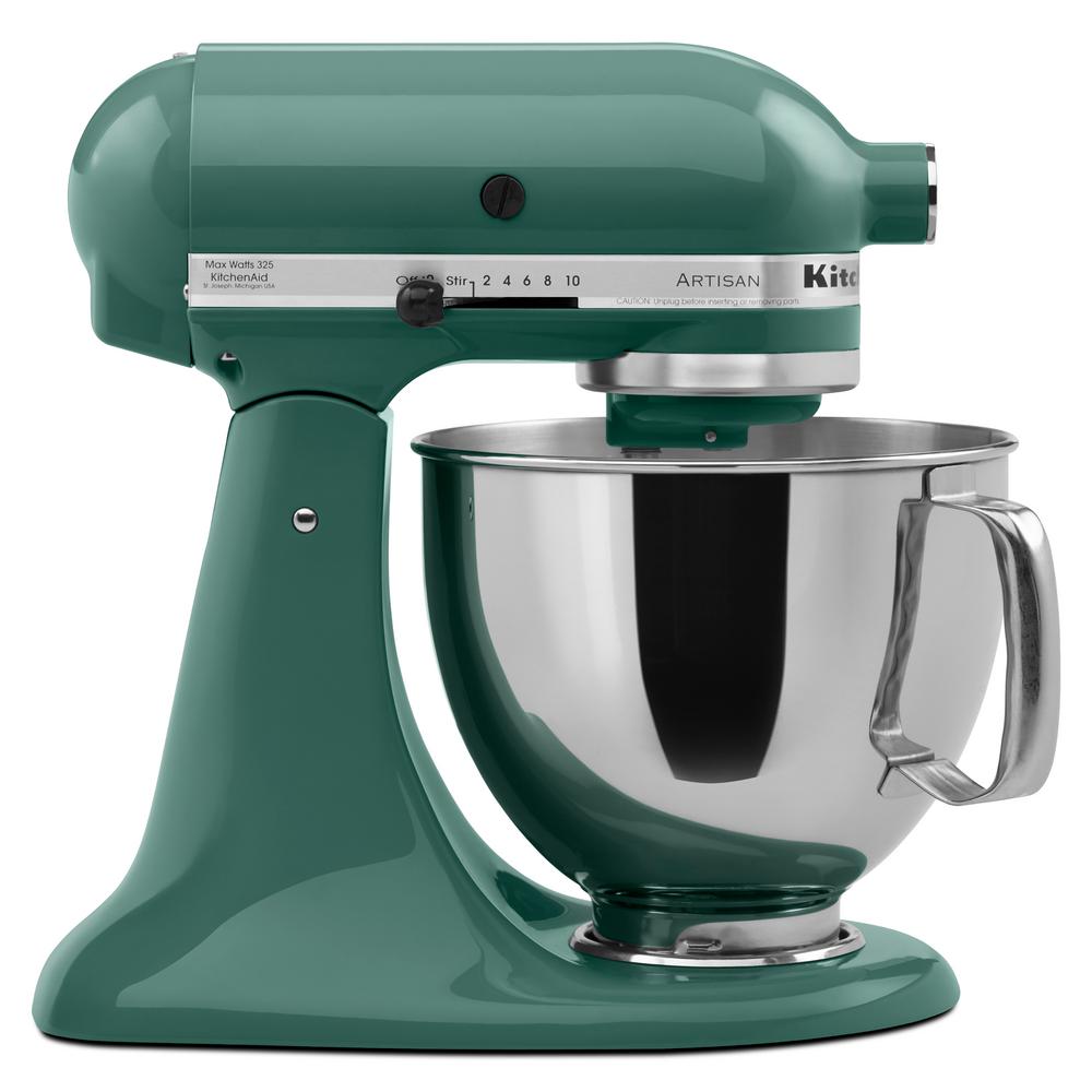 Kitchenaid Artisan 5 Qt 10 Speed Bay Leaf Stand Mixer With Flat Beater