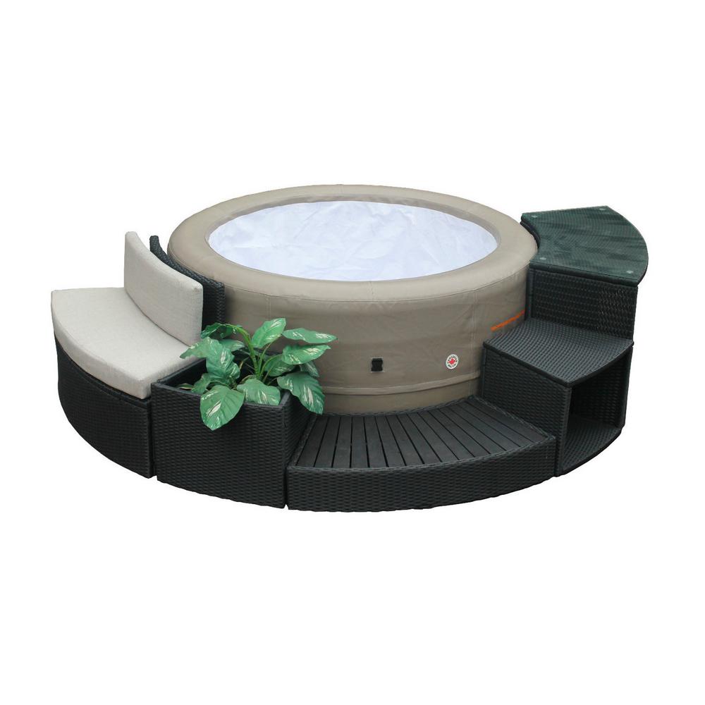 Canadian Spa Company Love Seat Round Surround Furniture Kf 10001 The Home Depot - Hot Tub Furniture Surround Canadian Spa Company Love Seat Round Surround Furniture Kf 10001 The Home Depot - Hot Tub Furniture Surround