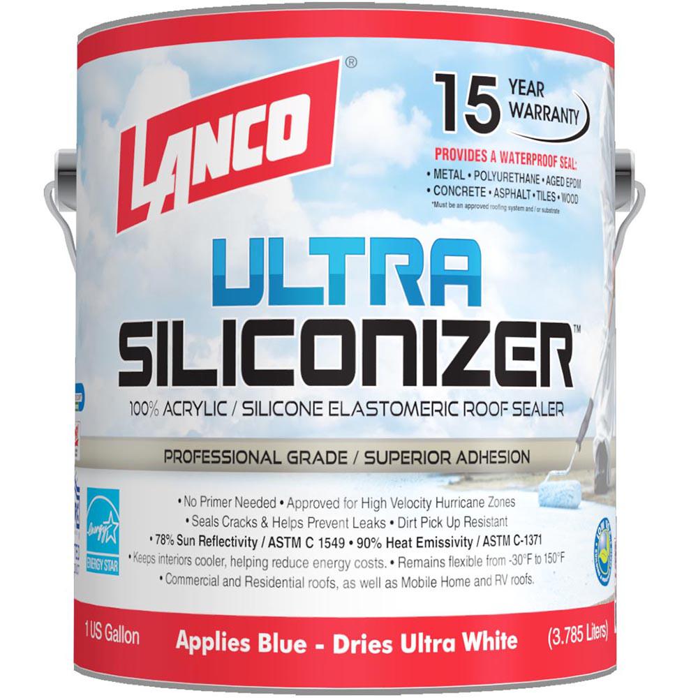 Lanco 1 Gal Ultra Siliconizer 100 Acrylic Elastomeric Reflective Roof Coating Silicone Modified Rc905 4 The Home Depot