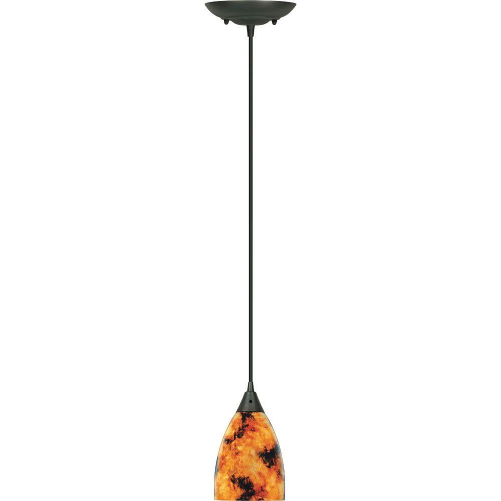 Westinghouse 1 Light Oil Rubbed Bronze Adjustable Interior Mini Pendant With Fire Storm Shade 1 Light Oil Rubbed Bronze Adjustable Interior Mini Pendant With Fire Storm Shade