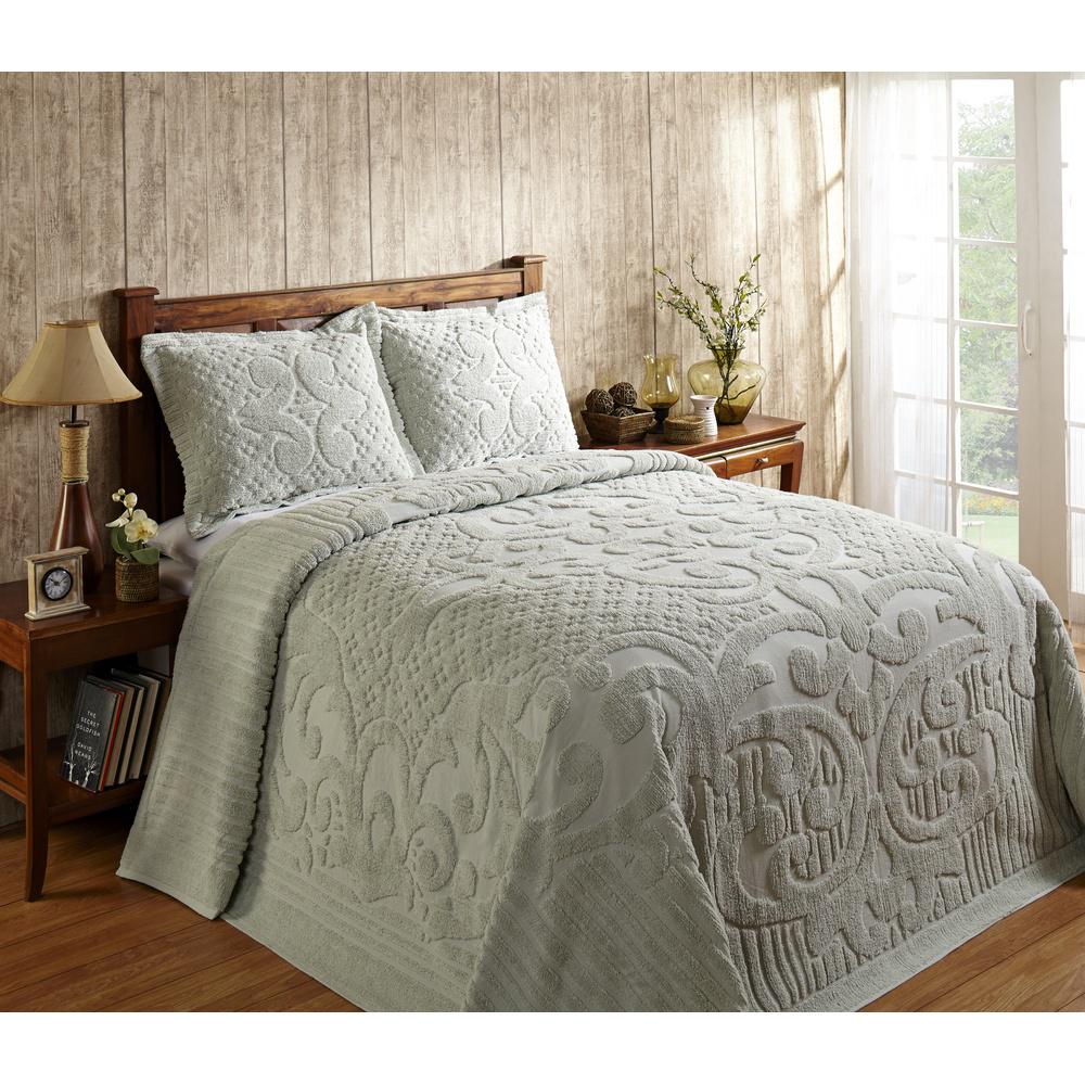 American Traditions French Tile Quilted Sage Twin