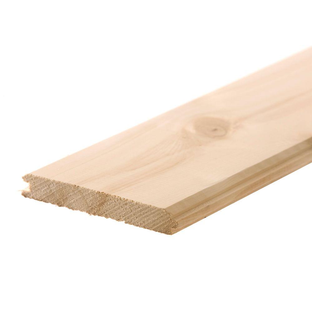 1 In X 6 In X 8 Ft 2 V2s Tongue And Groove Cypress Board