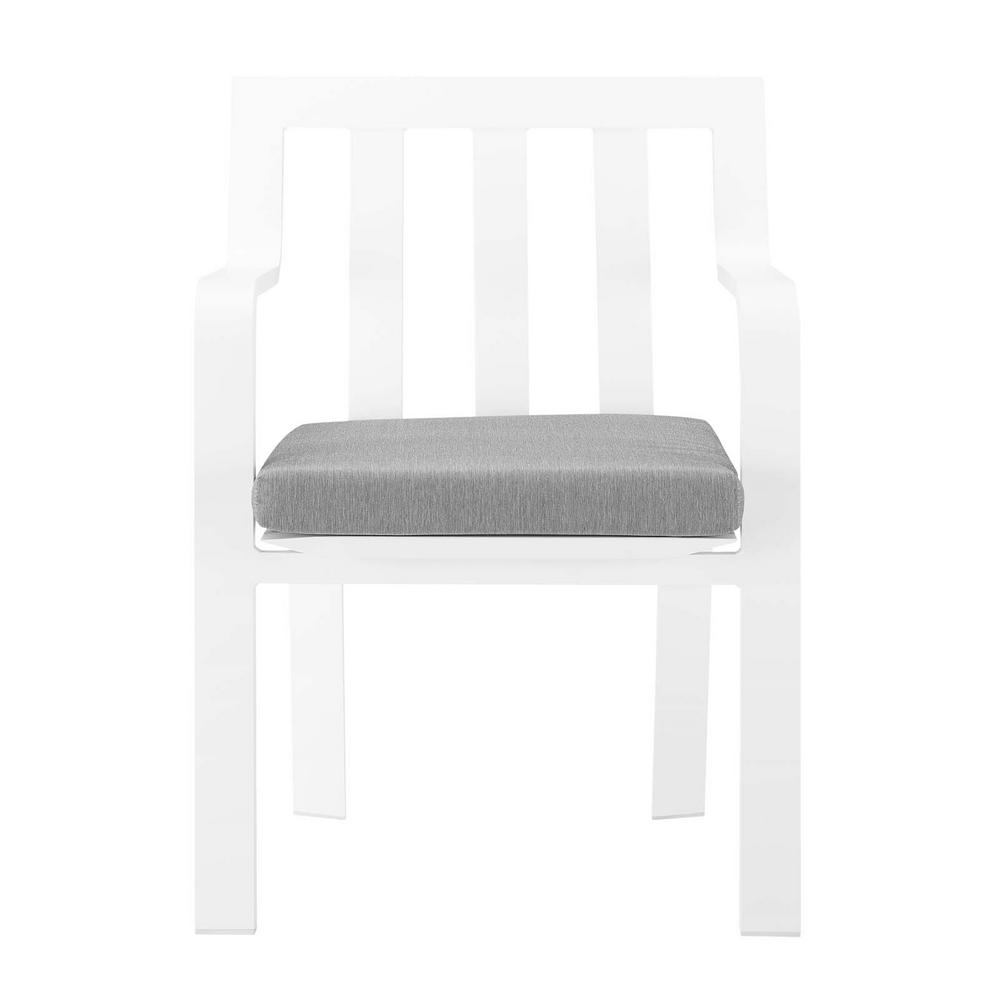 Modway Baxley Stackable Aluminum Outdoor Dining Chair In White