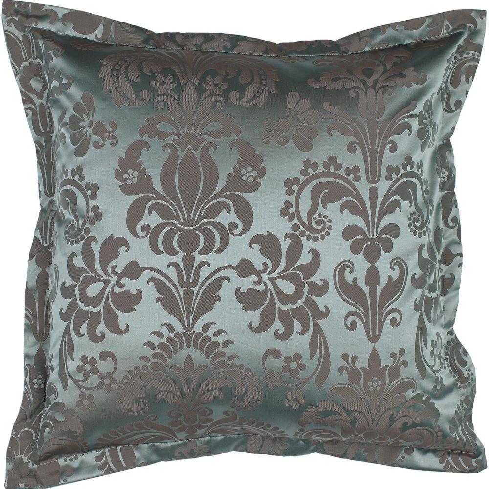 Artistic Weavers Damask Steel Blue Graphic Polyester 18 In X 18