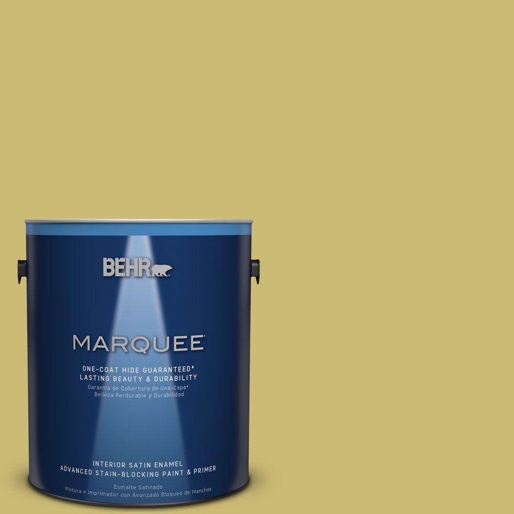 BEHR MARQUEE 1 gal. HDCSP1602 Pistachio Shortbread Satin Enamel Interior Paint745401 The