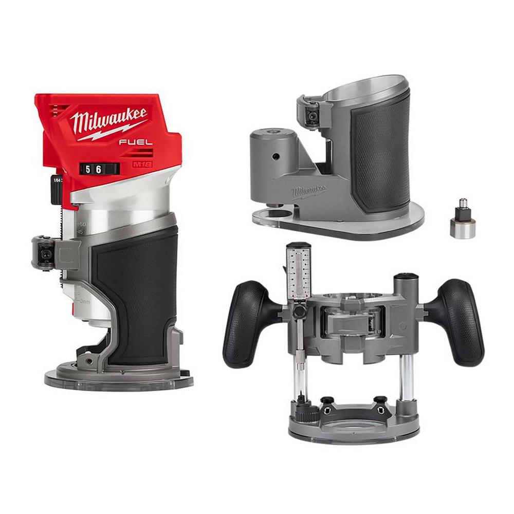 cordless router milwaukee plunge routers m18 compact base offset volt brushless lithium ion fuel homedepot 2723 tools