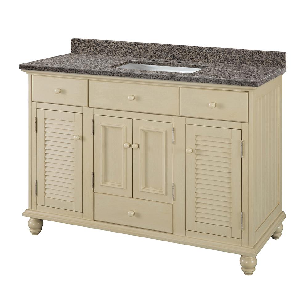 Cream Gray Bathroom Vanities Bath The Home Depot