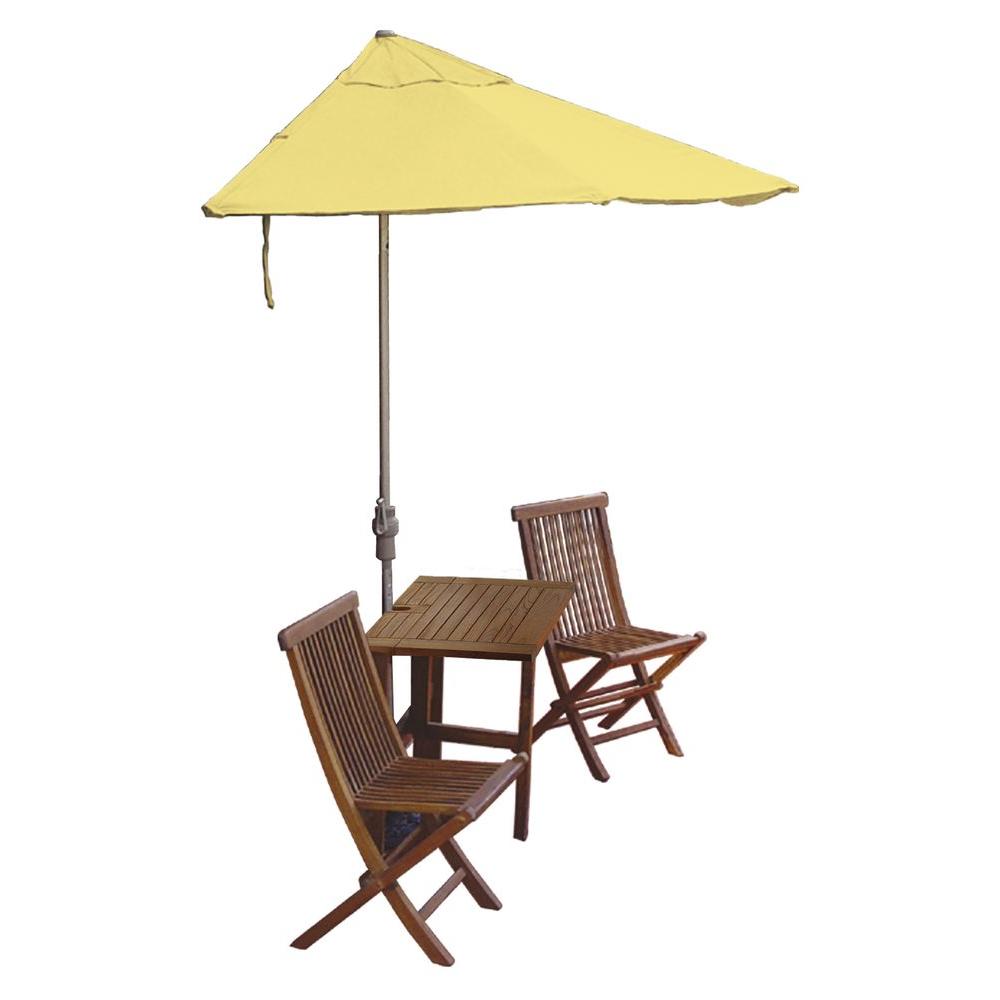 Blue Star Group Terrace Mates Villa Deluxe 5 Piece Patio Bistro Set Blue Star Group Terrace Mates Villa Deluxe 5 Piece Patio Bistro Set With 7 Ft