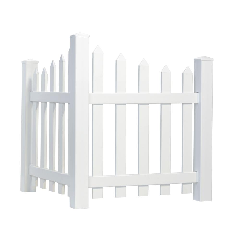Types Of Vinyl Fences Photo Of White Vinyl Fencing Running Around A Subdivision The Fence White Vinyl Fence Backyard Fences Vinyl Fence