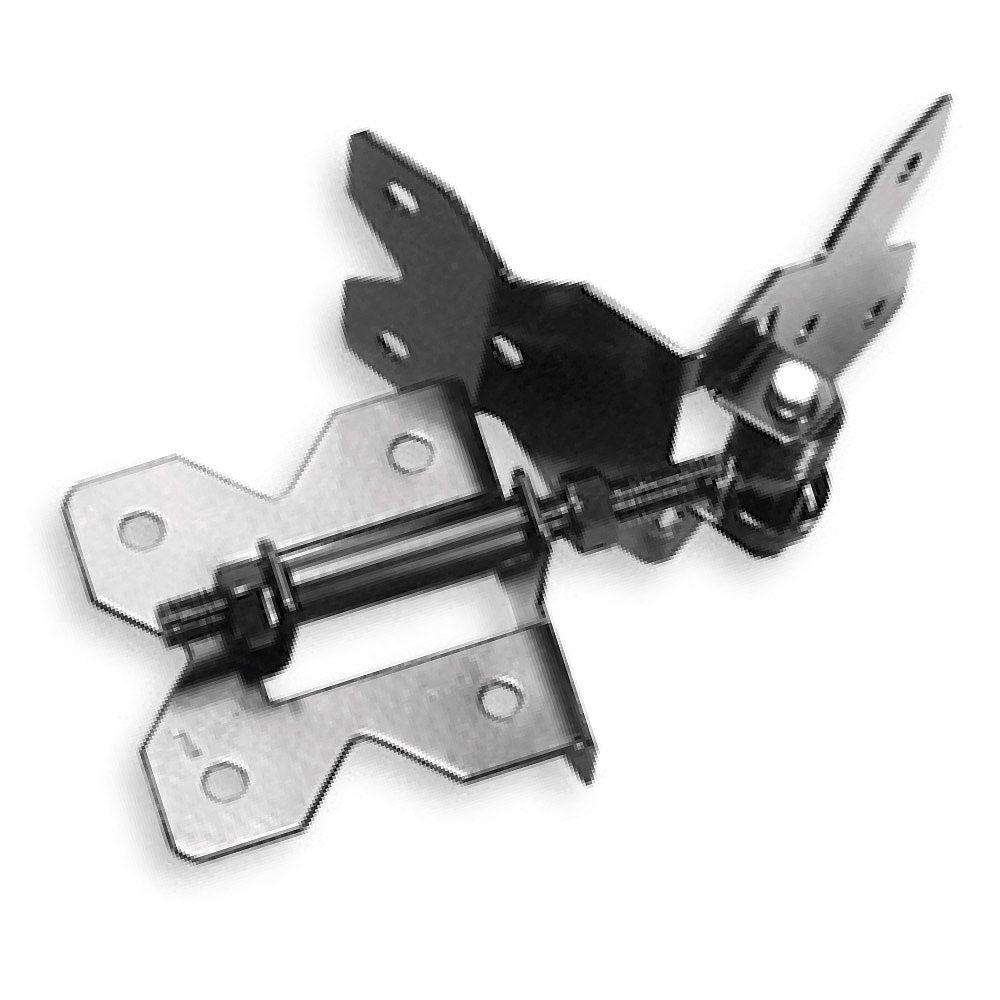 Veranda Black Stainless Steel Spring Loaded Corner Plate Hinge by Veranda
