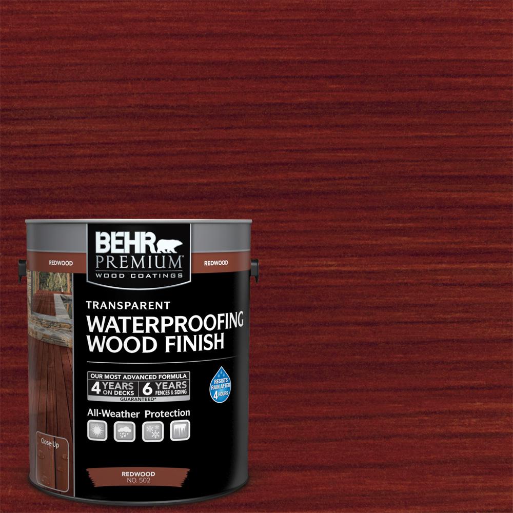 BEHR Premium 1 Gal T 330 Redwood Transparent Waterproofing Exterior 
