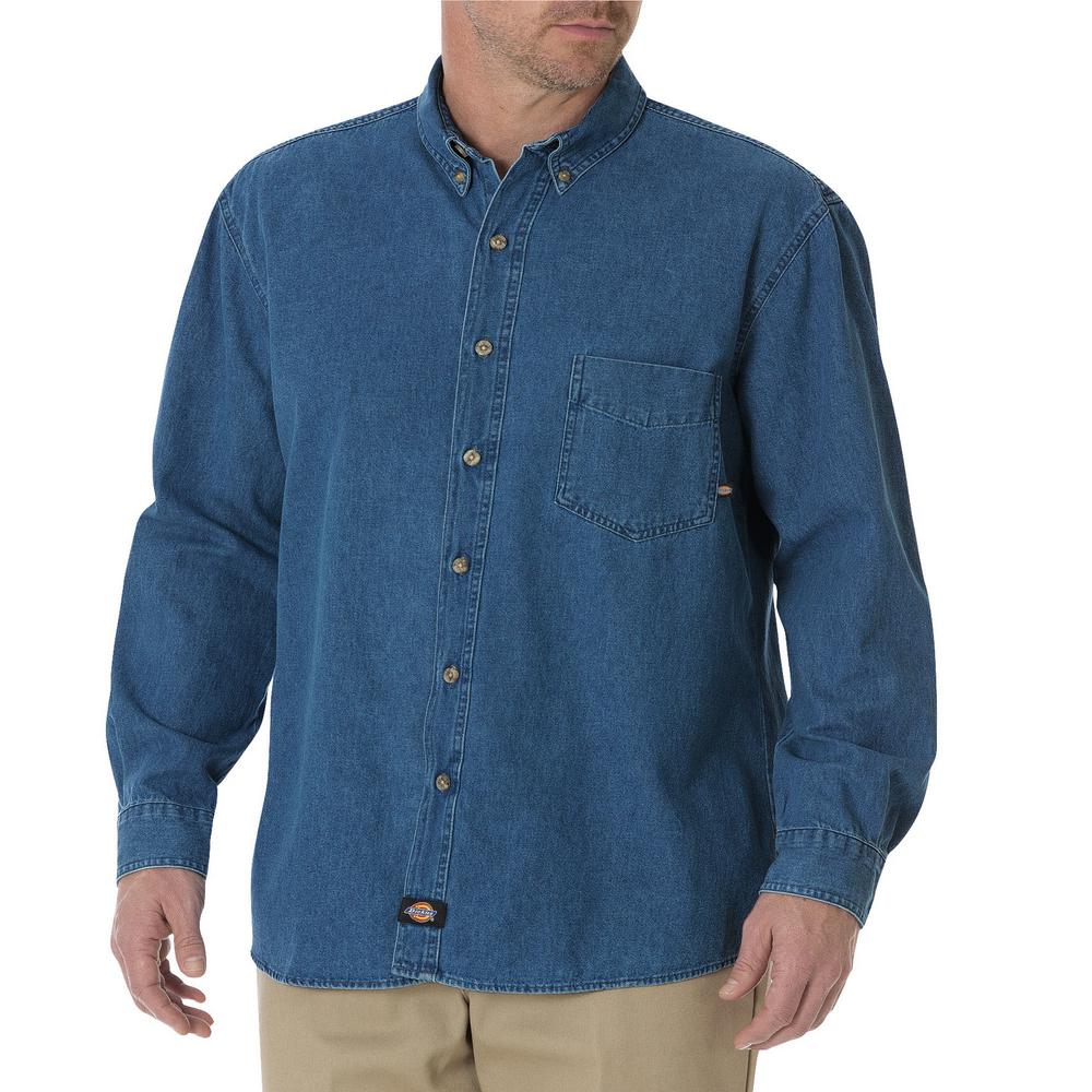 mens denim button down shirt