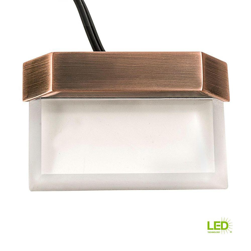 Low Voltage Deck Lighting Outdoor The Home Depot Low Voltage Antique Brass Outdoor Integrated Led Plastic Clear Stair Light