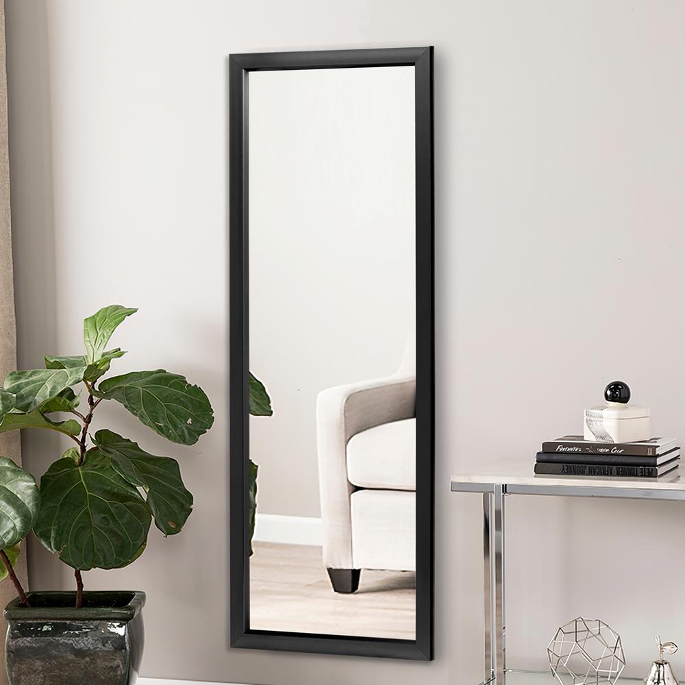 43 in. x 16 in. Rectangle Classic Black Hooks Wall Mirror-JJ01002AAFN-1 ...