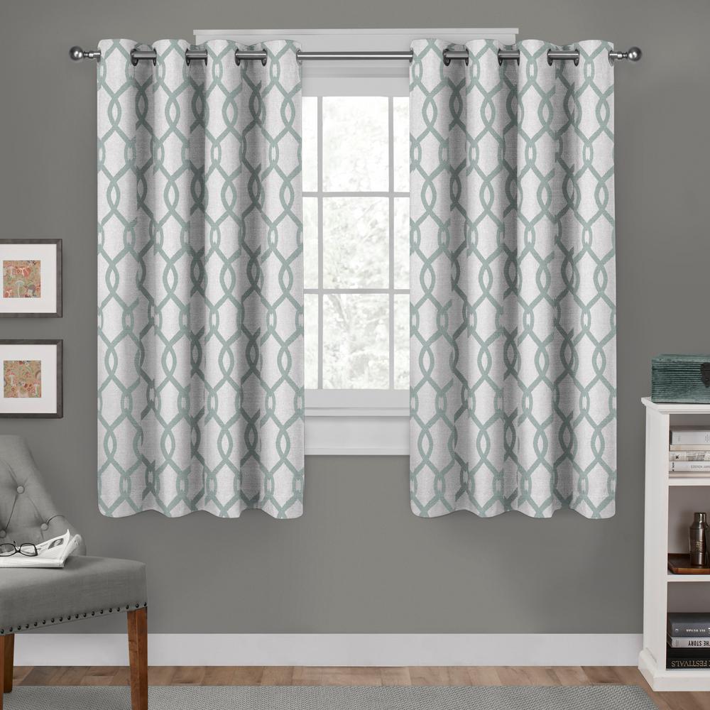Kochi 54 in. W x 63 in. L Linen Blend Grommet Top Curtain Panel in