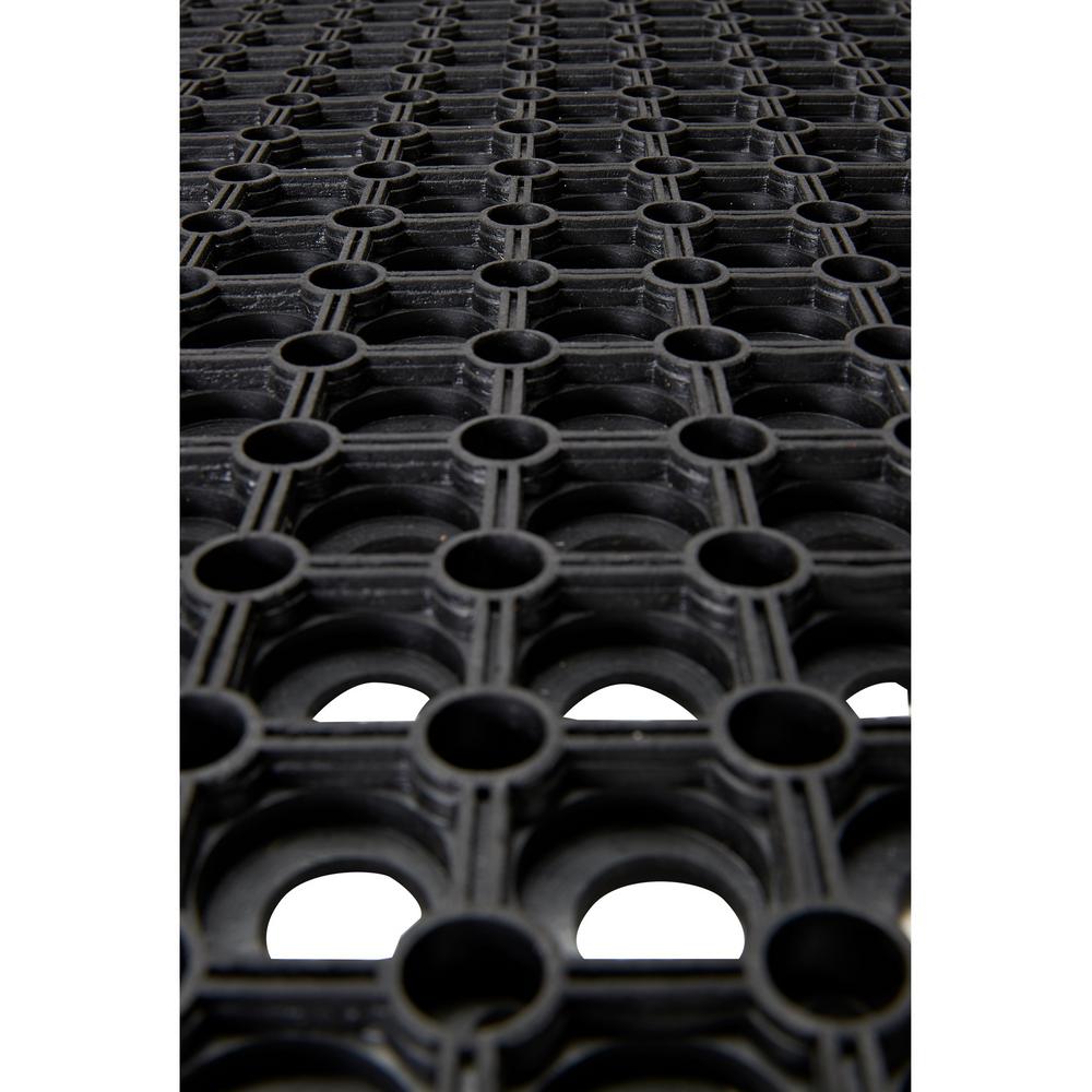 Envelor Hollow Design Black 59 In X 39 Rubber Outdoor Indoor Envelor Hollow Design Black 59 In X 39