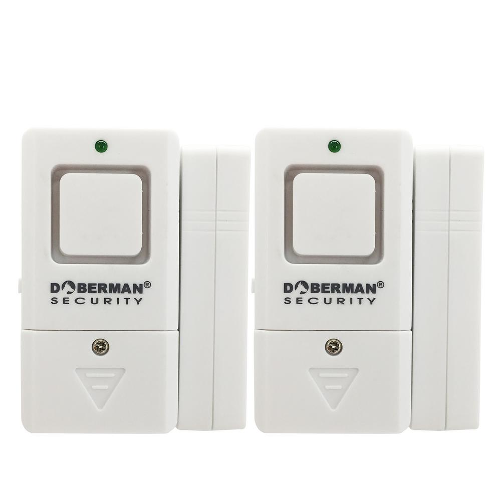 Doberman Security Mini Door And Window Alarm Chime 2 Pack