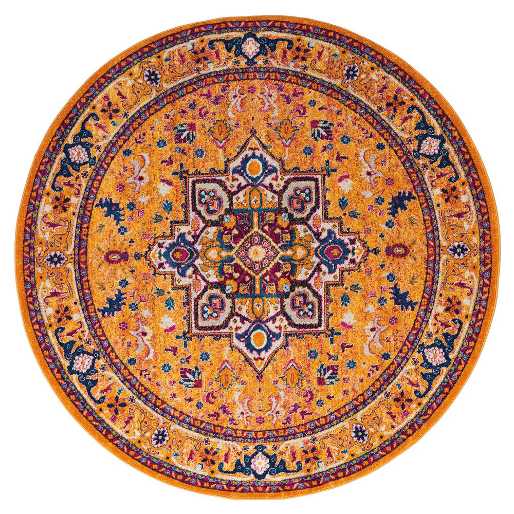 nuLOOM Lumi Orange 8 ft. x 8 ft. Round Area RugACR138B808R The Home Depot