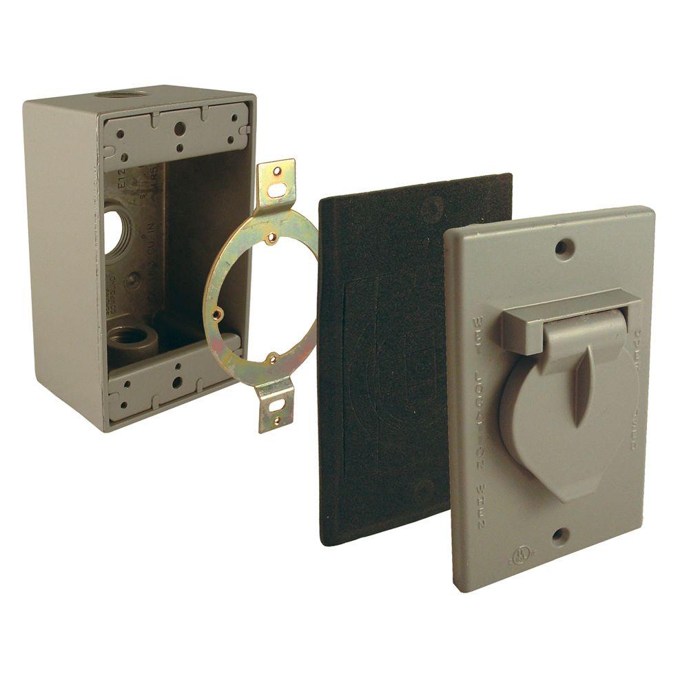 2 in. Deep 1Gang 3 Outlet Weatherproof Telephone Box Bronze5378RAC