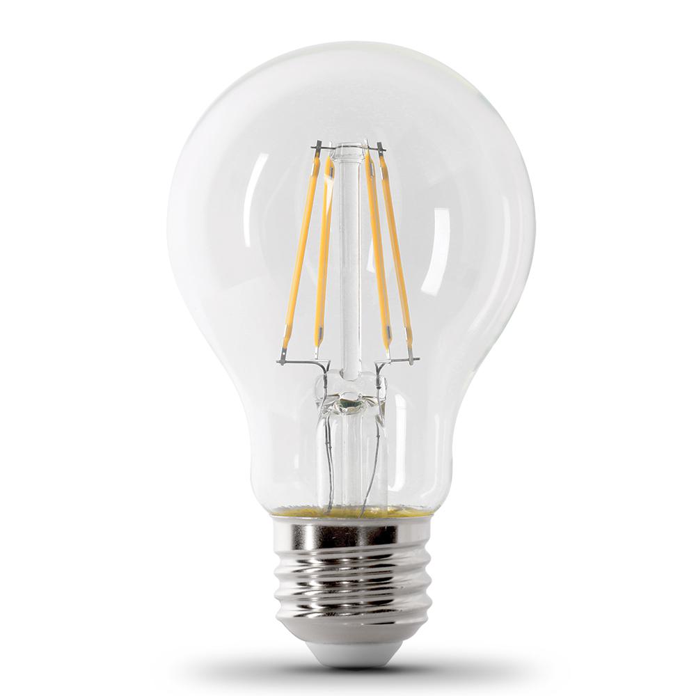 Feit Electric LED A19 40W Equivalent 450 Lumens 5000K 25000 Life Hours CEC Compliant Pack of 52