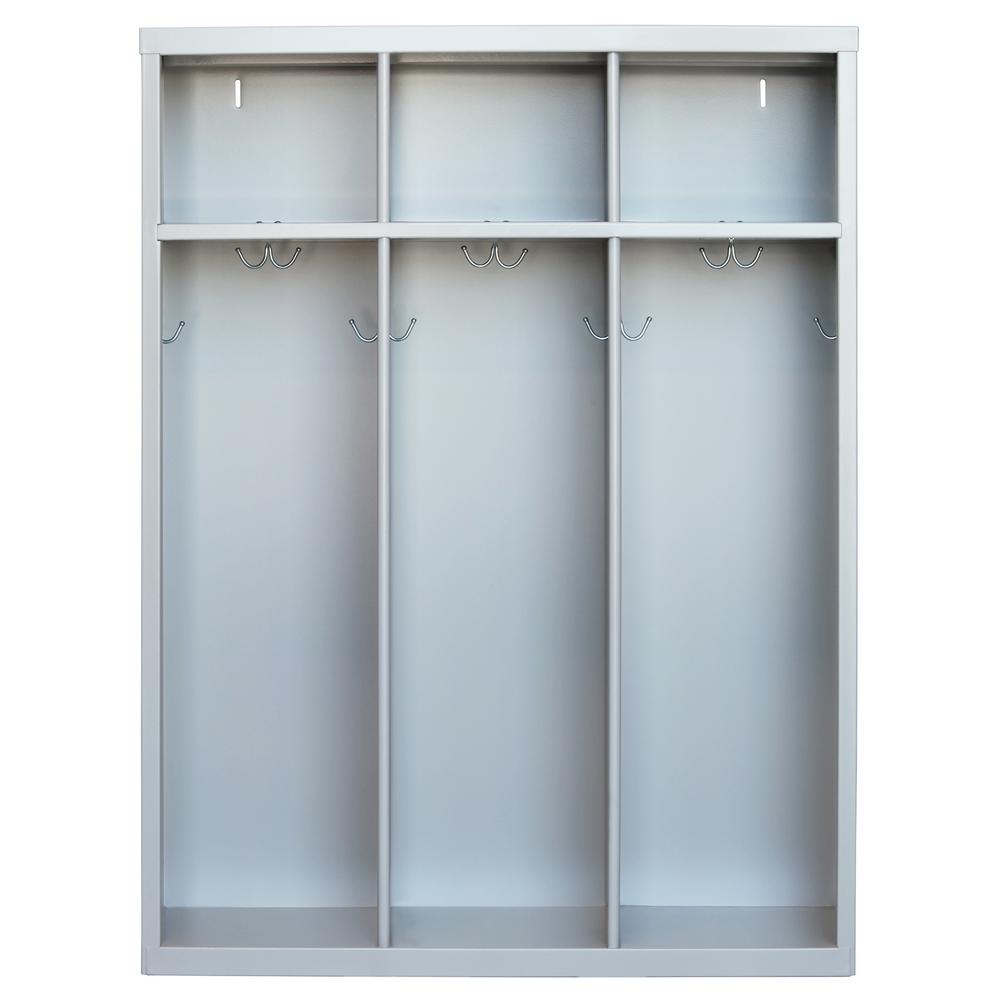 Sandusky 1-Shelf Steel Open Front Kids Locker in Dove Gray-IC30361248 ...